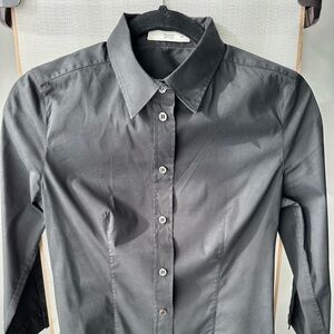 Prada Black Dress Shirt, bracelet sleeves